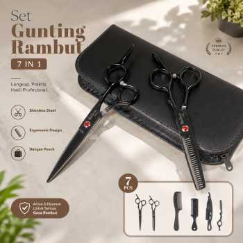 Biutte.co Set Gunting Rambut Salon 7in1 Buffing Stainless Steel 4Cr13 - HI679