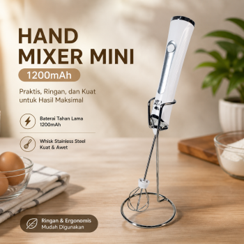 One Two Cups Hand Mixer Mini Pengocok Telur Kopi Milk Frother 1200mAh - FM-NPQ
