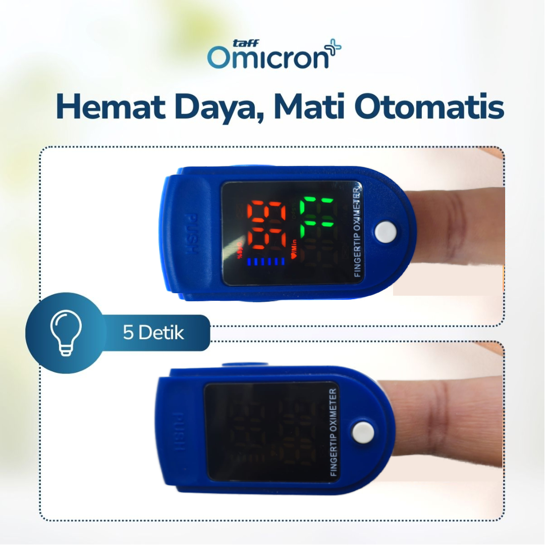 TaffOmicron Fingertip Pulse Oximeter Ukur Saturasi O2 Darah Gen 2 LED - LK87 Gambar produk TaffOmicron Fingertip Pulse Oximeter Ukur Saturasi O2 Darah Gen 2 LED - LK87 - 4