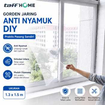 TaffHOME Gorden Jaring Jendela Anti Nyamuk Window Net Mesh 1.3x1.5M - WN09