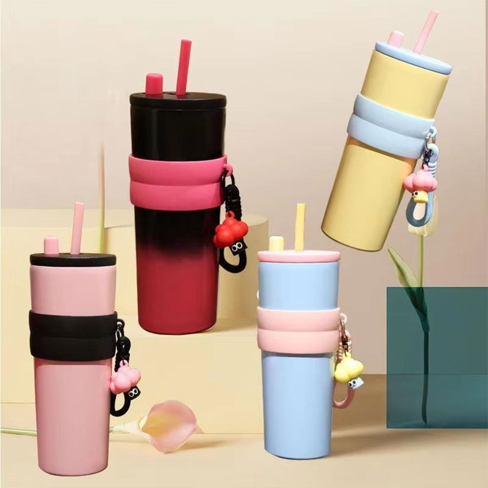 One Two Cups Botol Minum Tumbler Air Panas Dingin with Straw 710ml - YS-9000 Gambar produk One Two Cups Botol Minum Tumbler Air Panas Dingin with Straw 710ml - YS-9000 - 5