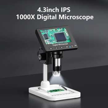 Gambar produk Taffware Mikroskop Digital Monitor 1080P 1000x 4.3 Inch 2MP 2000mAh - DM4