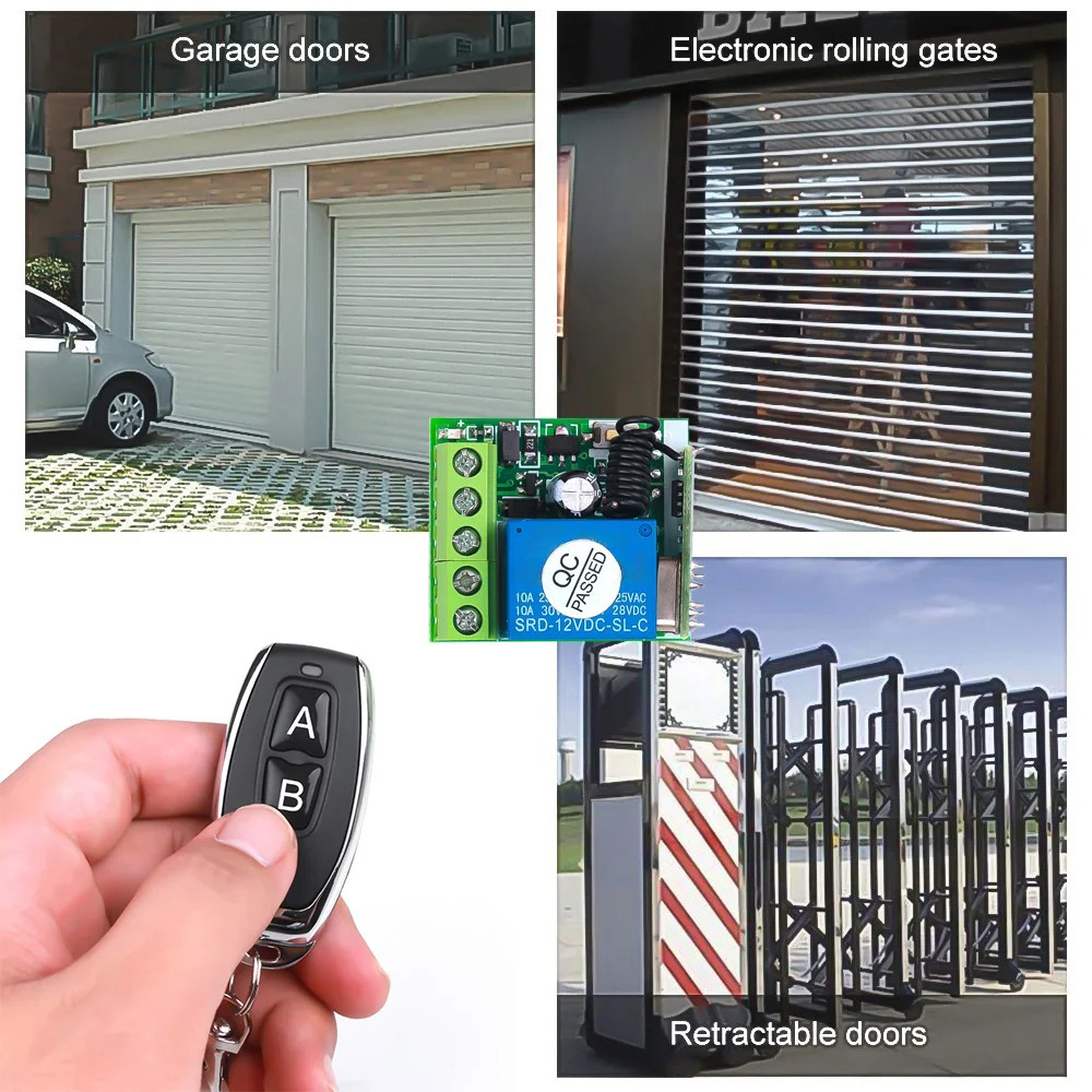 Taffware Remote Kontrol Gerbang Garasi Transmitter 3 PCS with Receiver - KR1201A-4 Gambar produk Taffware Remote Kontrol Gerbang Garasi Transmitter 3 PCS with Receiver - KR1201A-4 - 5