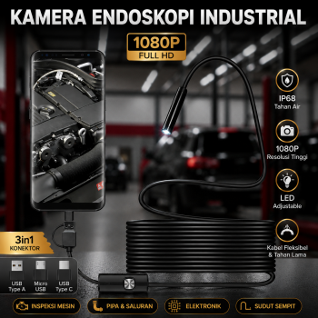 ANTOOTAN 3in1 Kamera Endoskopi Industrial Endoscope Micro USB - AN98