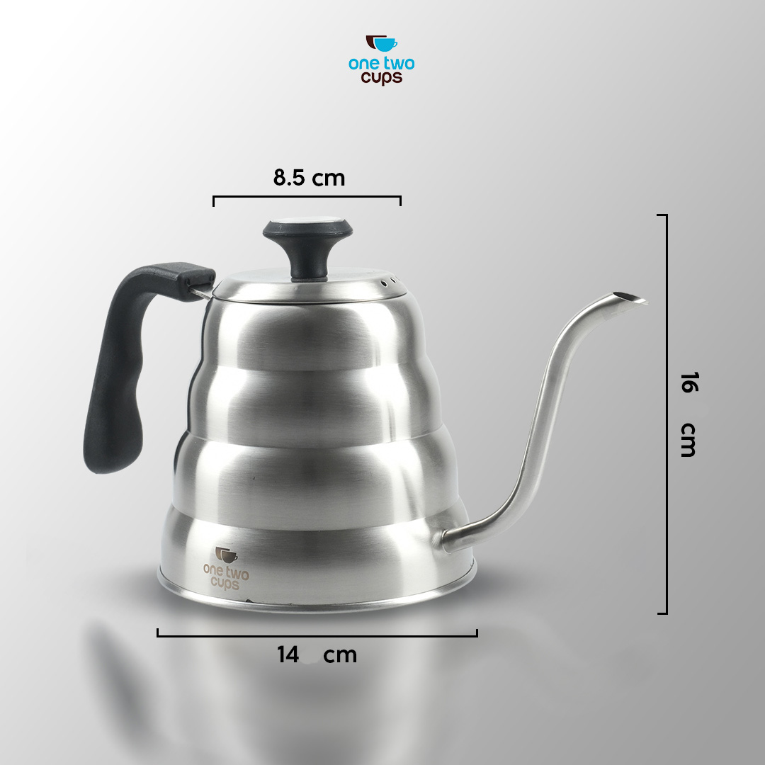One Two Cups Teko Kopi Leher Angsa Thermometer Pour Over Drip Kettle 1.2L - RT-20 Gambar produk One Two Cups Teko Kopi Leher Angsa Thermometer Pour Over Drip Kettle 1.2L - RT-20 - 8