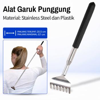 Gambar produk UOYOTT Alat Garuk Punggung Rake Scratcher Stainless Steel - UOS01