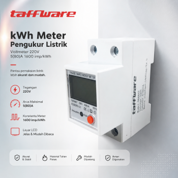 Gambar produk Taffware kWh Meter Pengukur Listrik Power Voltmeter 220V - DDS667