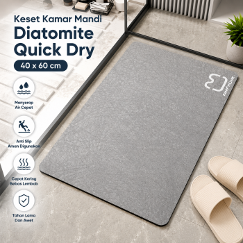 TaffHOME Keset Kamar Mandi Anti Slip Diatomite Quick Dry 40x60cm - LA50