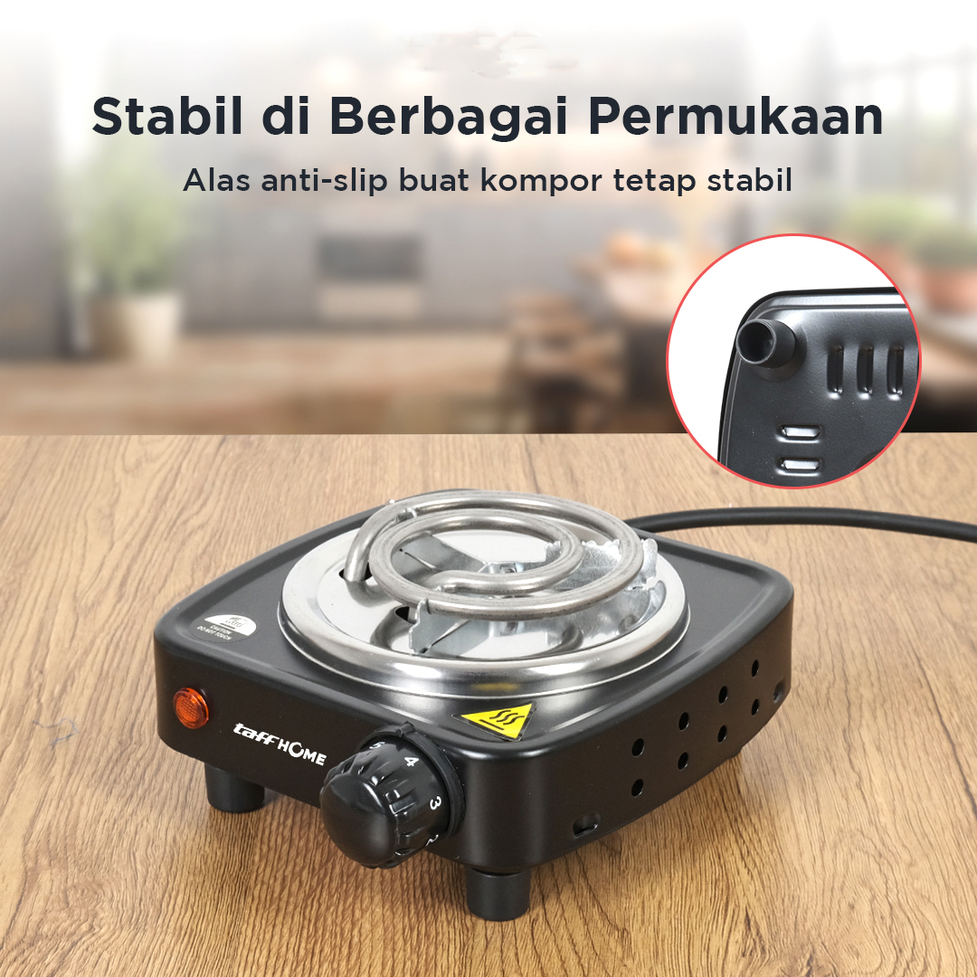 TaffHOME Kompor Listrik 1 Tungku Mini Portable Coil Hot Plate 500W - WY-03B Gambar produk TaffHOME Kompor Listrik 1 Tungku Mini Portable Coil Hot Plate 500W - WY-03B - 2