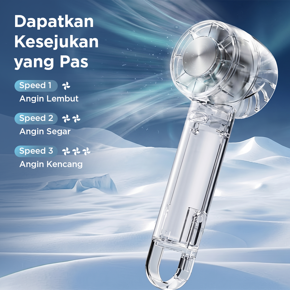 SABAT Kipas Mini Portable Handheld Fan with Ice Pack 2000mAh - W21 Gambar produk SABAT Kipas Mini Portable Handheld Fan with Ice Pack 2000mAh - W21 - 1
