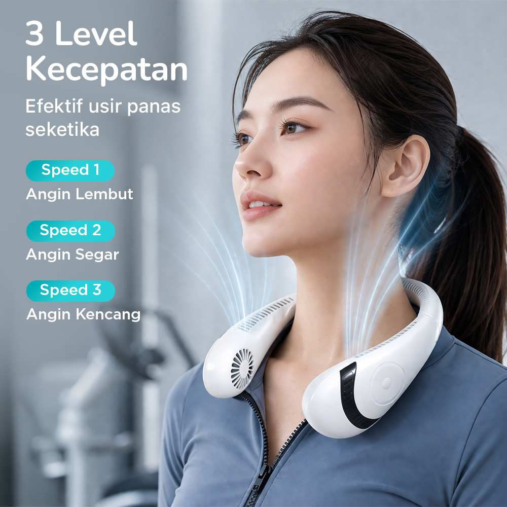 TIEIRTS Kipas Angin Portable Bladeless Neck Mini Cooling Fan 5000mAh - H11 Gambar produk TIEIRTS Kipas Angin Portable Bladeless Neck Mini Cooling Fan 5000mAh - H11 - 1
