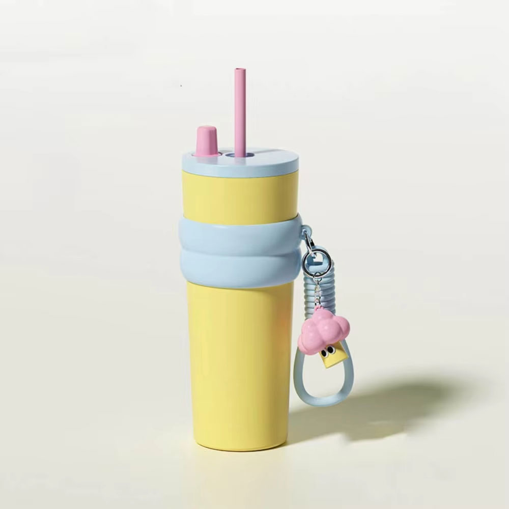 One Two Cups Botol Minum Tumbler Air Panas Dingin with Straw 710ml - YS-9000 Gambar produk One Two Cups Botol Minum Tumbler Air Panas Dingin with Straw 710ml - YS-9000 - Kemasan