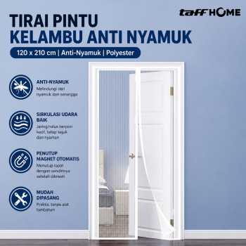 TaffHOME Tirai Pintu Anti Nyamuk DIY Kelambu Magnetic Door - HW121