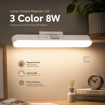Feimeyou Lampu Tempel Magnetic LED 3in1 Color Dimmable Rechargeable 8W - SL-976