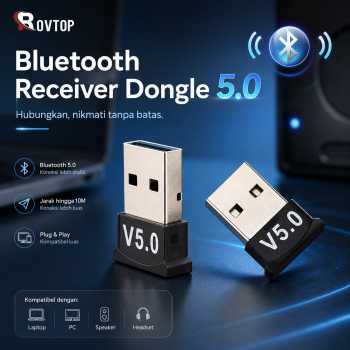 Gambar produk Rovtop Mini Bluetooth 5.0 Receiver Dongle - ROV-408