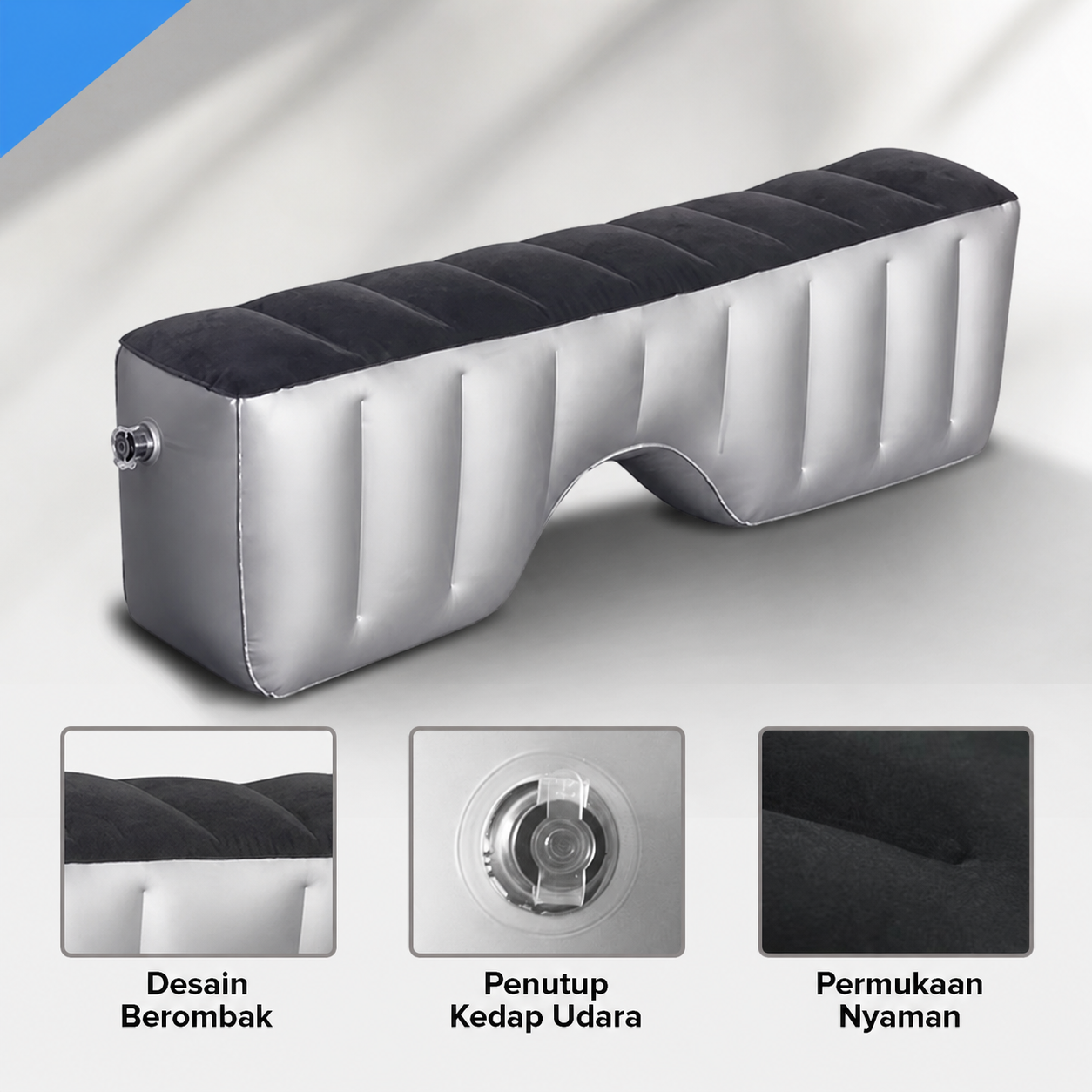 MOKSU Bantal Angin Sandaran Kaki Mobil Back Seat Gap Filler PVC - GR-100 Gambar produk MOKSU Bantal Angin Sandaran Kaki Mobil Back Seat Gap Filler PVC - GR-100 - 1