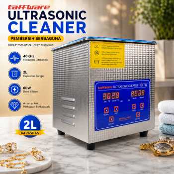 Taffware Mesin Pembersih Perhiasan Ultrasonic Cleaner 2L 60W - KZ-D2