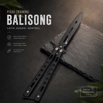 Gambar produk KNIFEZER Pisau Training Balisong Butterfly Knife - A3