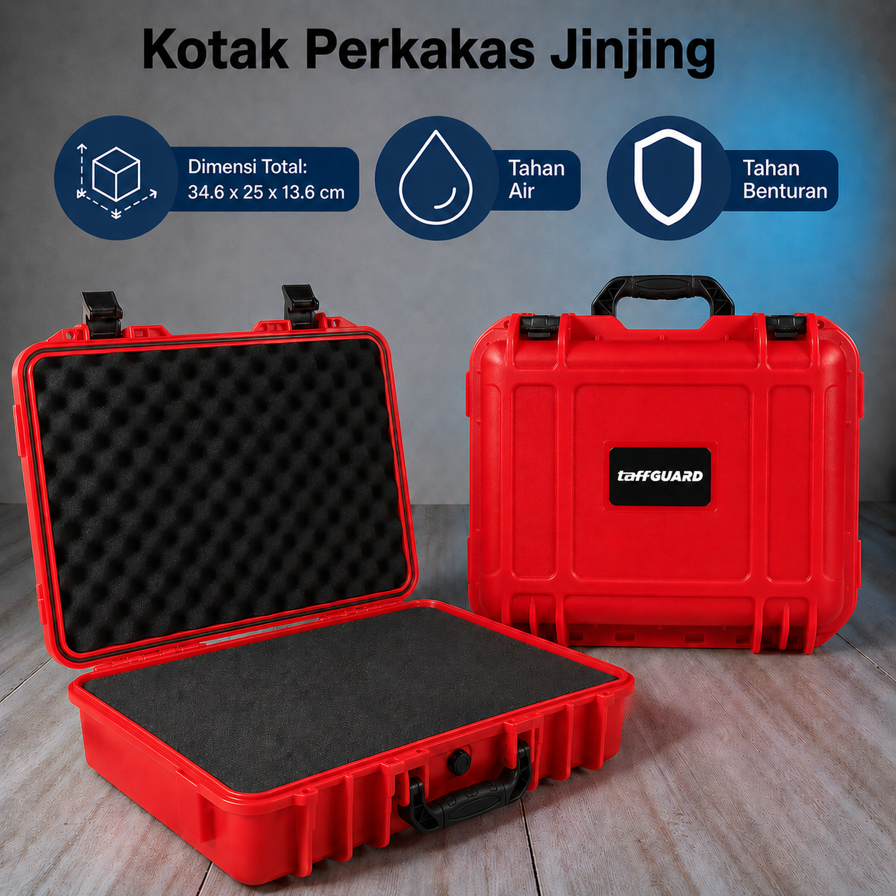 TaffGUARD Kotak Perkakas Jinjing Storage Tool Box Bag with Sponge 34.6x25x13.6cm - TH01 Gambar produk TaffGUARD Kotak Perkakas Jinjing Storage Tool Box Bag with Sponge 34.6x25x13.6cm - TH01 - Utama