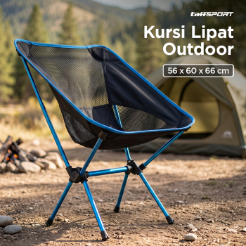 Gambar produk TaffSPORT Kursi Lipat Outdoor Camping Portable Oxford Folding Chair Low - SF733