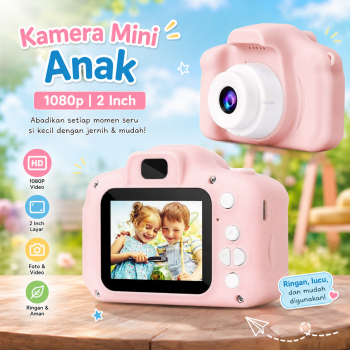 WISHLOW Kamera Anak Mini Kids Camera Toy HD 1080p USB 2 Inch - W1008