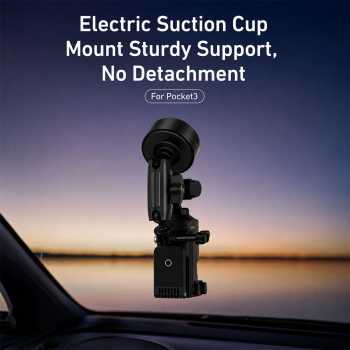 TELESIN Electric Suction Cup Mount For DJI Osmo Pocket 3 Dual Ball - S3-SUS-07