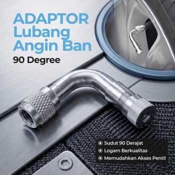 Gambar produk Extension Adaptor Lubang Angin Ban Motor Tire Valve Stem Metal 90 Degree - EA90