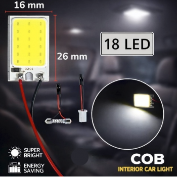 HVIERO Chip Lampu LED COB SMD Interior Mobil 6500K 5W 12V 4 PCS - MO10