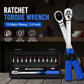 Benkai Set Kunci Ratchet Torque Wrench 2-24N.m 15 PCS - B2-24