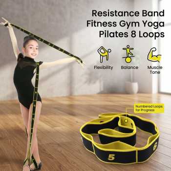BOJOYOID Resistance Band Multi Loop Fitness Gym Yoga Pilates 8 Loops - ZJ202