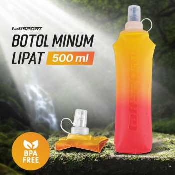TaffSPORT Botol Minum Lipat Soft Flask Foldable Water Bottle TPU 500ml - TF-50