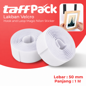 TaffPACK Lakban Velcro Hook and Loop Magic Nilon Sticker 1M - ZNK006