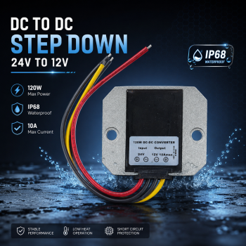 TOBSUN Converter DC to DC Step Down 24V to 12V IP68 10A 120W - HN120-24-12