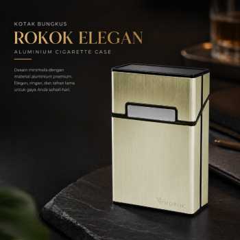 Firetric Kotak Bungkus Rokok Elegan Aluminium Cigarette Case - JD-EH006