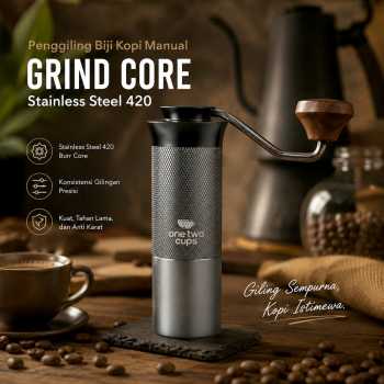 One Two Cups Penggiling Kopi Manual Coffee Grinder Stainless 420 - X1