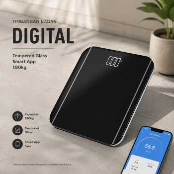 Taffware Digipounds Timbangan Badan Digital Scale Smart App 180kg - B7089