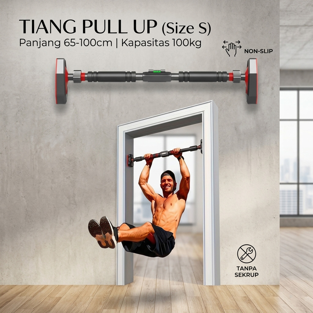 PBP Tiang Latihan Pull Up Pintu Bar Indoor Household Fitness Equipment S - PBP01 Gambar produk PBP Tiang Latihan Pull Up Pintu Bar Indoor Household Fitness Equipment S - PBP01 - Utama