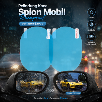 XZT Pelindung Kaca Spion Mobil Film Anti Fog Rainproof 2 PCS - 2414