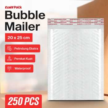 TaffPACK Bubble Mailer Kantong Packing Self Seal 80G 20x25+4cm 250PCS - TB2025
