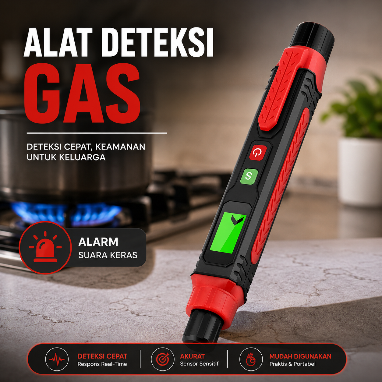 CEVO Alat Deteksi Gas Bocor Smart Sensor Leak Combustible Detector - JLY-50 Gambar produk CEVO Alat Deteksi Gas Bocor Smart Sensor Leak Combustible Detector - JLY-50 - Utama