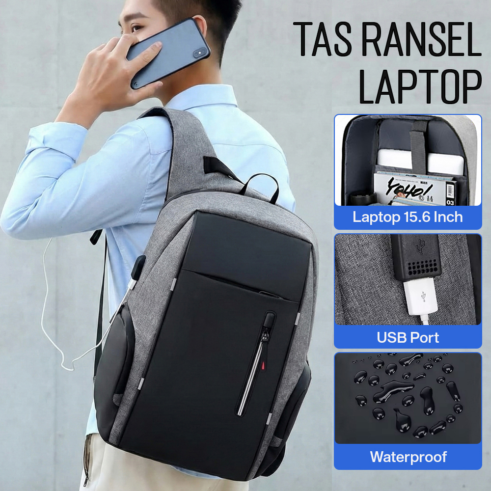 CEAVNI Tas Ransel Laptop Backpack 15.6 Inch with USB Charger Port - KC32 Gambar produk CEAVNI Tas Ransel Laptop Backpack 15.6 Inch with USB Charger Port - KC32 - Utama