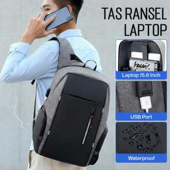 Gambar produk CEAVNI Tas Ransel Laptop Backpack 15.6 Inch with USB Charger Port - CV9032