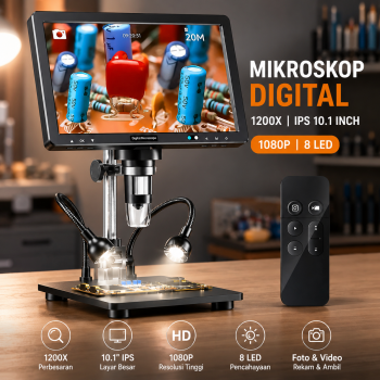 Taffware Mikroskop Digital Monitor 1080P 1200x 10.1 Inch IPS 3000mAh - DM12