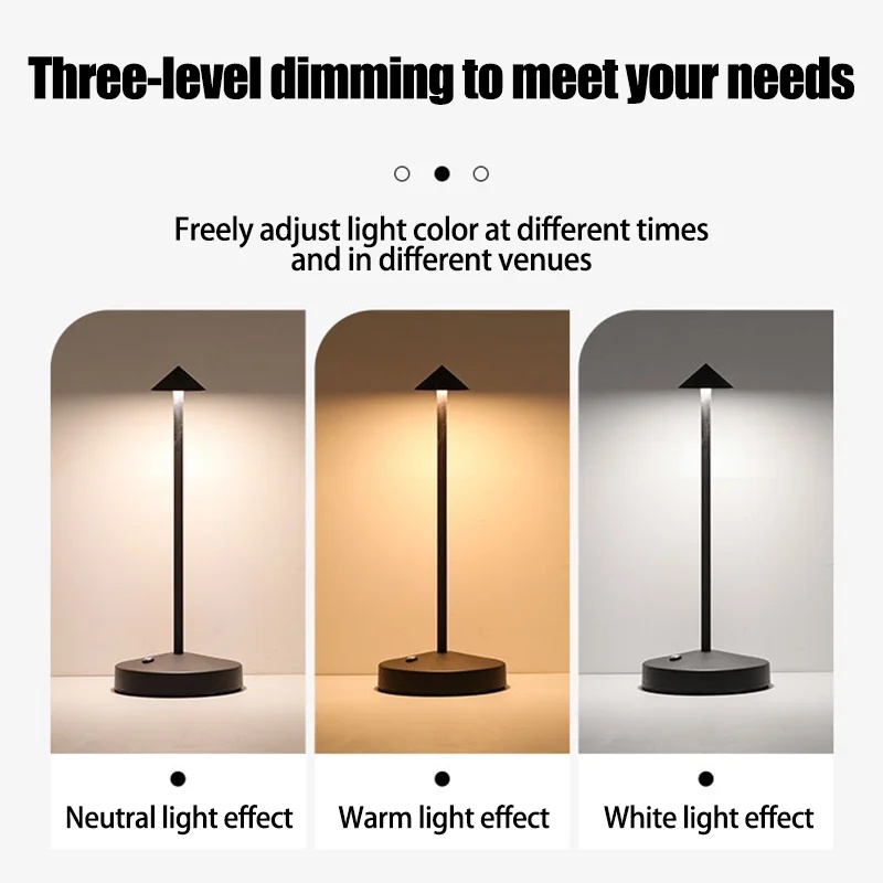 TaffLED Lampu Meja Hias Touch Lamp Restaurant Bar 3in1 Color 1200mAh - TW60 Gambar produk TaffLED Lampu Meja Hias Touch Lamp Restaurant Bar 3in1 Color 1200mAh - TW60 - 2