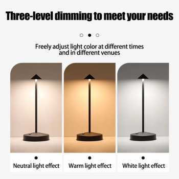 Gambar produk TaffLED Lampu Meja Hias Touch Lamp Restaurant Bar 3in1 Color 1200mAh - TW60 - 2