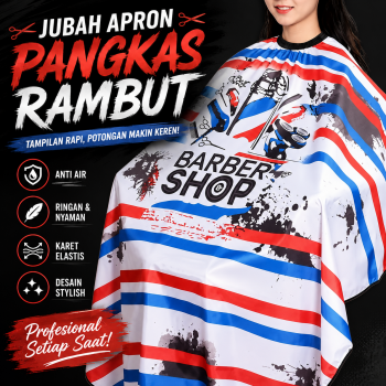Biutte.co Jubah Apron Potong Rambut Kip Cape Salon Barbershop Anti Air - WB14