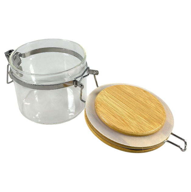 BARELLI Toples Kaca Penyimpanan Makanan Kedap Udara Buckle Storage Jar 450ml - BR100 Gambar produk BARELLI Toples Kaca Penyimpanan Makanan Kedap Udara Buckle Storage Jar 450ml - BR100 - 2