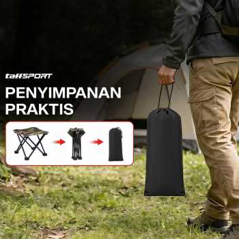 Gambar produk TaffSPORT Kursi Lipat Outdoor Mancing Portable Oxford Folding Chair - ZDY01 - 5