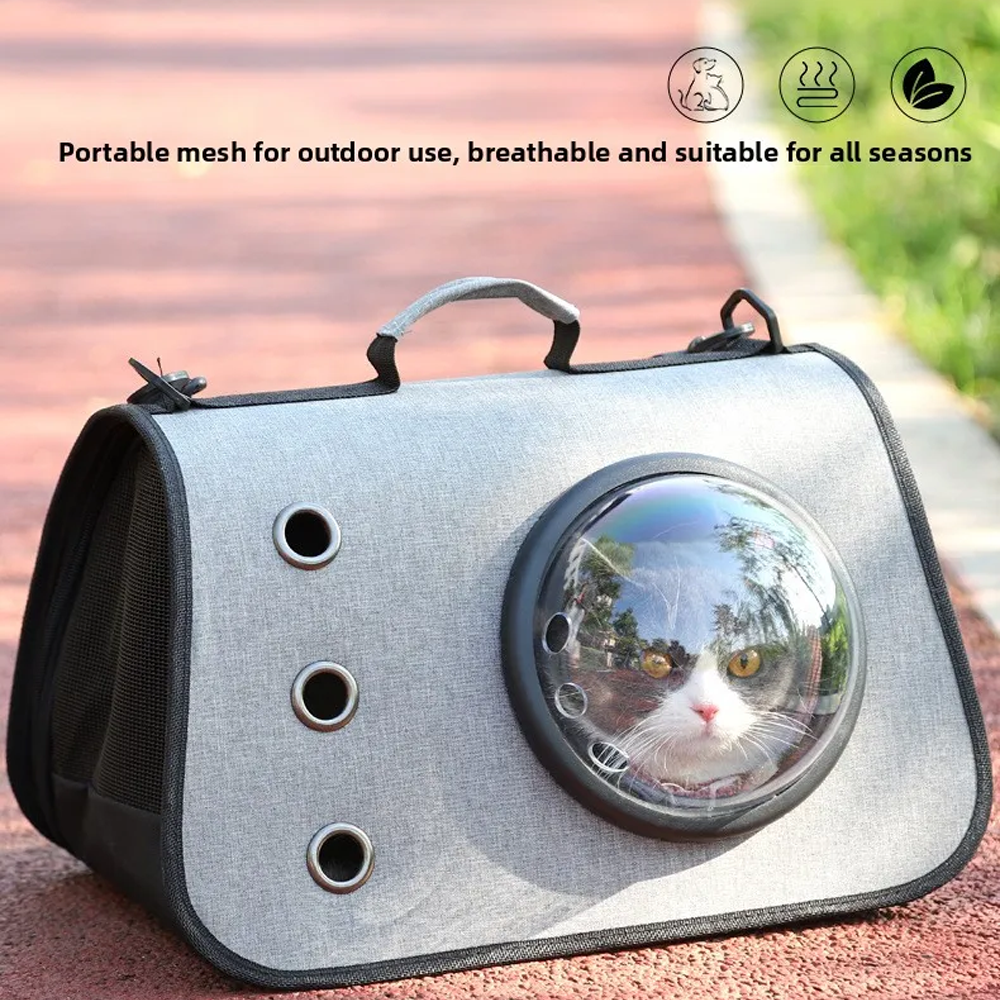 HABEI Tas Kucing Anjing Portable Breathable Linen Pet Carrier - HT-50 Gambar produk HABEI Tas Kucing Anjing Portable Breathable Linen Pet Carrier - HT-50 - Utama