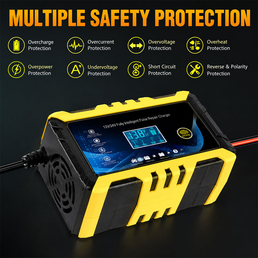 MINUS Charger Aki Mobil Motor LCD Accu Battery Lead Acid 12V 6A 90W - H-10CS Gambar produk MINUS Charger Aki Mobil Motor LCD Accu Battery Lead Acid 12V 6A 90W - H-10CS - 5